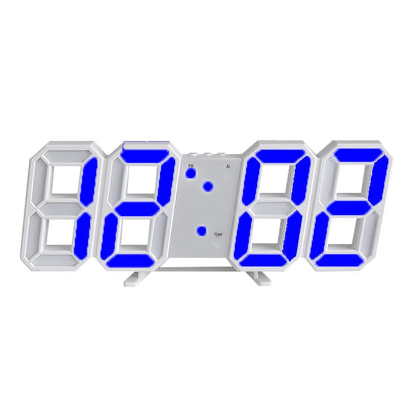 3D LED Digital Wall Clock – Date, Time & Temperature Display