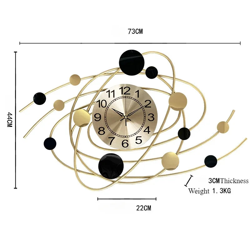 Elegant 6.6" Luxury Wall Clock – Modern Decorative Clock for Living Room & Kitchen