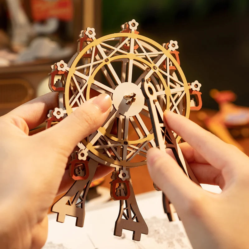Sunset Carnival – DIY Wooden Music Box Puzzle for Kids & Adults