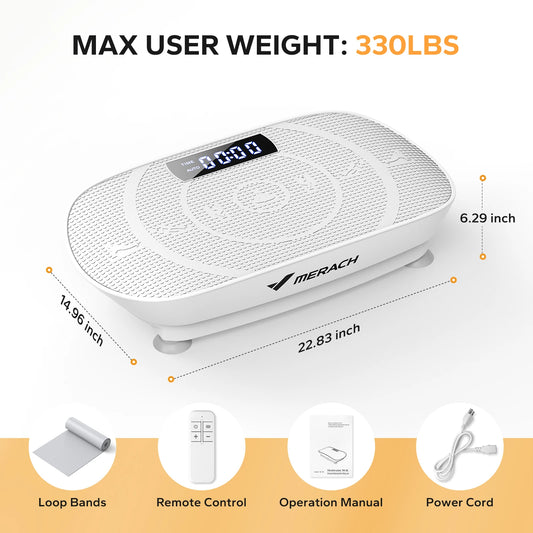 MERACH Whole Body Vibration Plate – Home Fitness Platform for Weight Loss & Toning