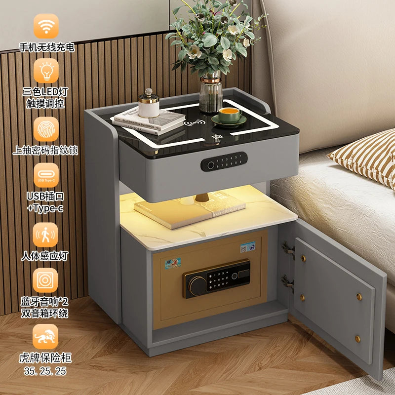 Nordic Smart Bedside Organizer – Trendy & Functional Console