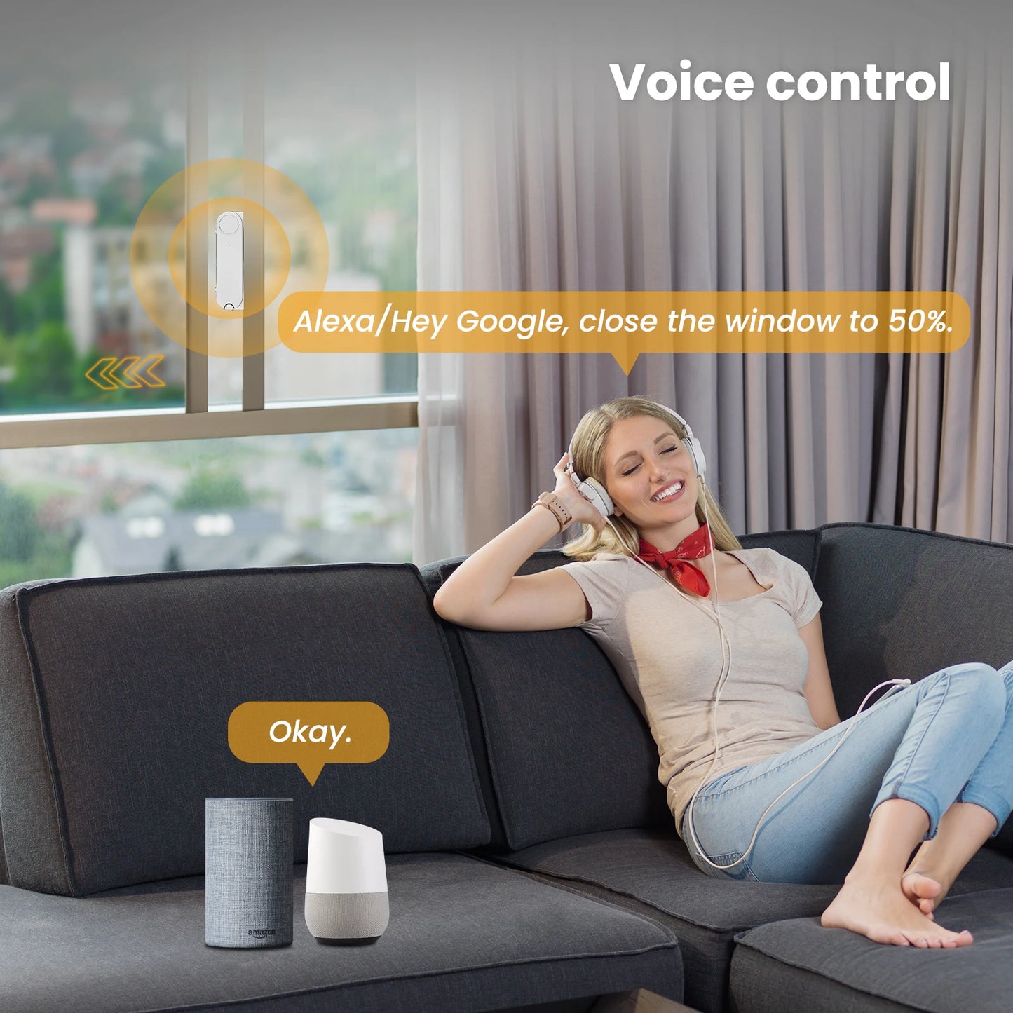 Smart Sliding Window Opener – Solar Powered & Voice Controlled