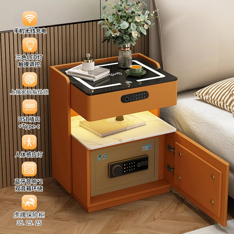 Nordic Smart Bedside Organizer – Trendy & Functional Console