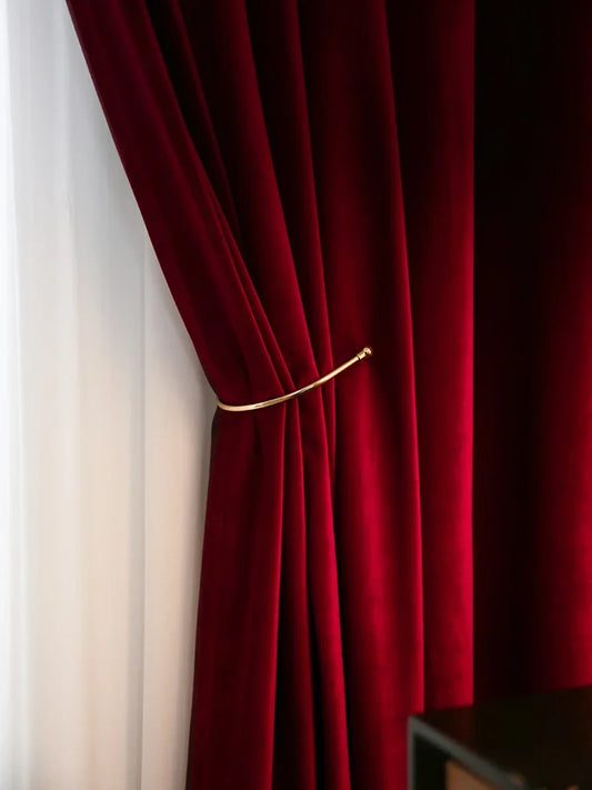 Burgundy Velvet Blackout Curtains – Modern Nordic Luxury