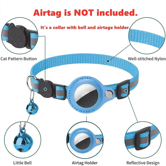 Anti-Lost Reflective Cat Collar – For AirTag