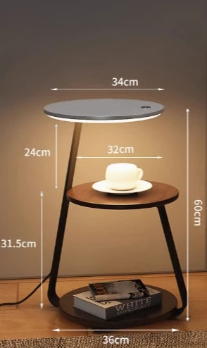Smart Round Bedside & Coffee Table – Minimalist Modern Design