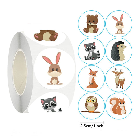 Animal Reward Stickers for Kids – 100-500pcs Cute Cartoon Motivation Stickers for Gifts & School