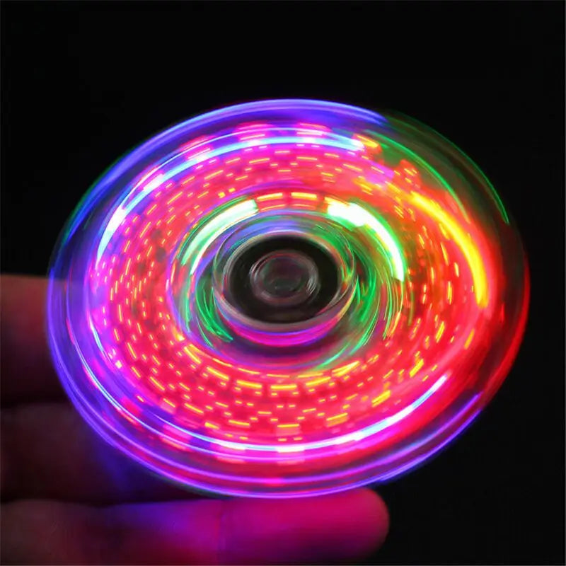 LED Luminous Fidget Spinner – Glow-in-the-Dark Stress Relief Toy