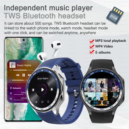 32GB AMOLED Smartwatch for Men | Bluetooth Calls & Heart Rate Monitor