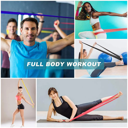 Natural Latex Resistance Bands Set – For Yoga, Pilates & Full Body Home Workouts