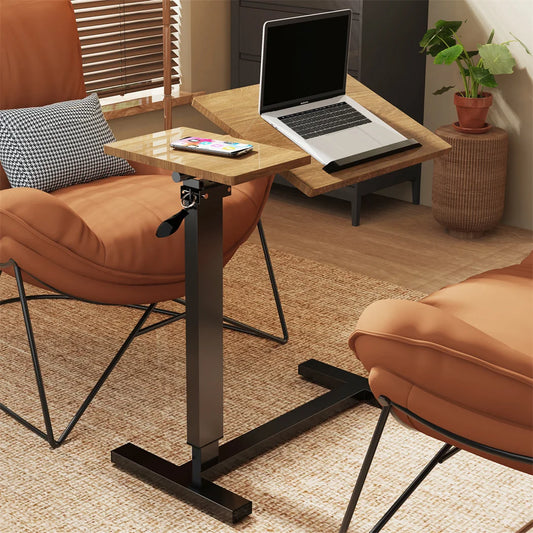 LUVODI Adjustable Overbed Laptop Desk – Rolling Bedside Table