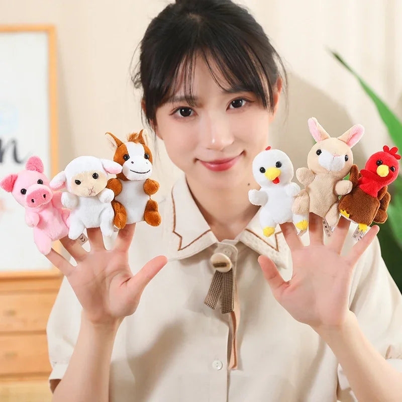Animal Family Finger Puppets – Soft Plush Storytelling Toys for Kids