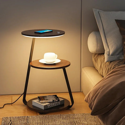 Smart Round Bedside & Coffee Table – Minimalist Modern Design