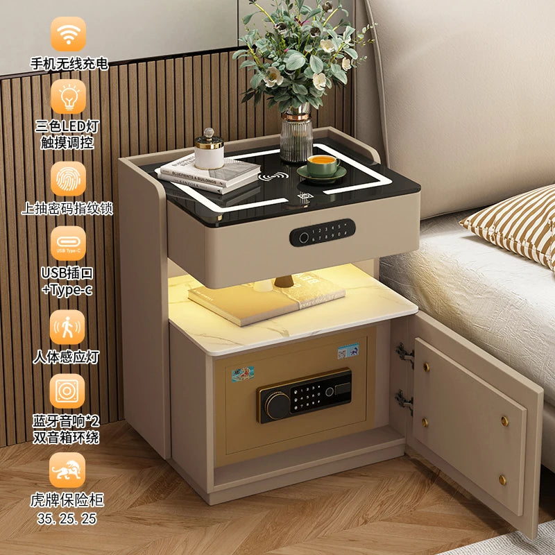 Nordic Smart Bedside Organizer – Trendy & Functional Console