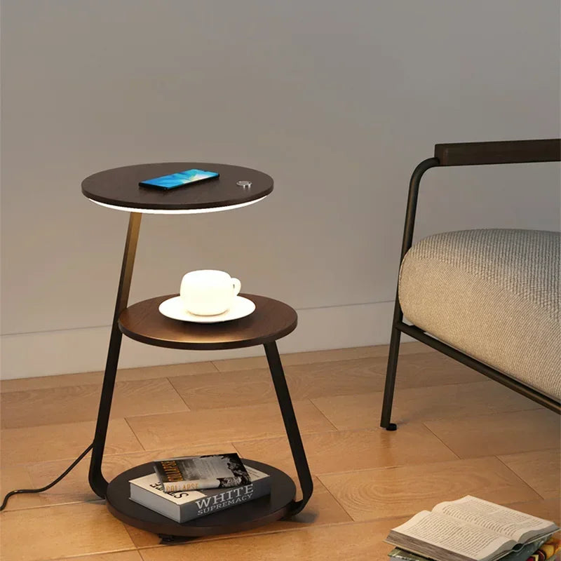 Smart Round Bedside & Coffee Table – Minimalist Modern Design
