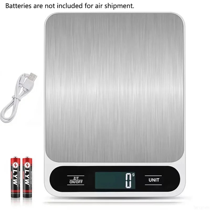 Smart Digital Kitchen Scale – USB Rechargeable & Waterproof