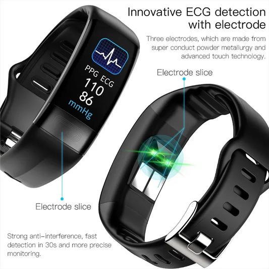 ECG+PPG Smart Fitness Tracker – Waterproof Health & Sport Wristband