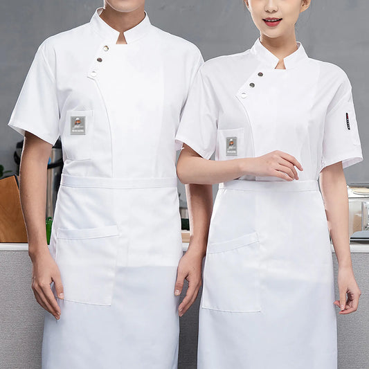 Breathable Chef Uniform – Unisex Short-Sleeve Summer Workwear