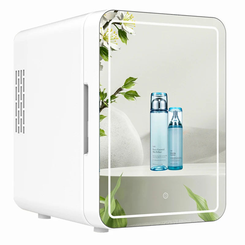 4L Mini Beauty Fridge – With LED Mirror & Portable Cooling