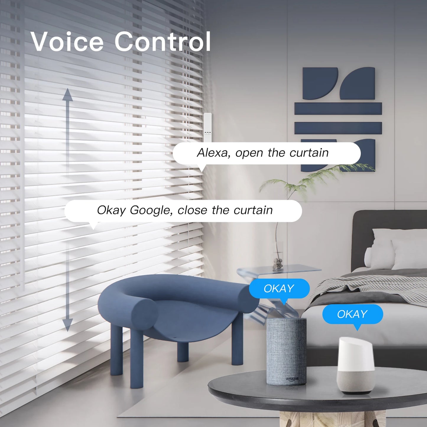 Smart Chain Roller Blind Motor – WiFi + Remote Control Kit