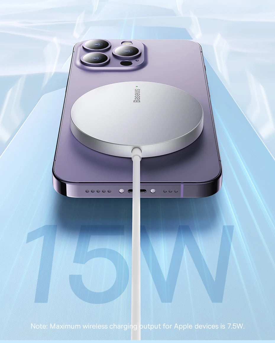 Baseus 15W Magnetic Wireless Charger for iPhone | Fast Charging Pad