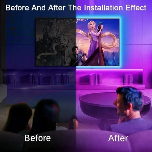 ✅ RGB USB LED Strip Lights – APP Controlled Mood Lighting