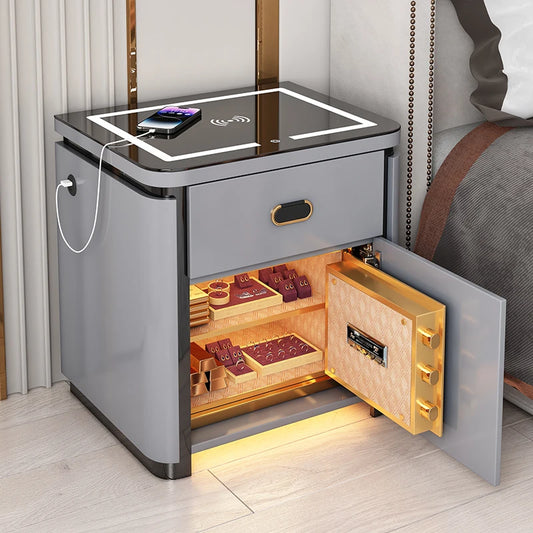 Nordic Luxury Bedside Table with Drawers – Unique Design