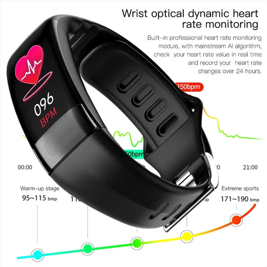 ECG+PPG Smart Fitness Tracker – Waterproof Health & Sport Wristband