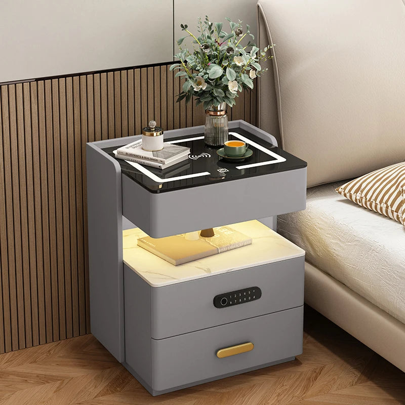 Nordic Smart Bedside Organizer – Trendy & Functional Console