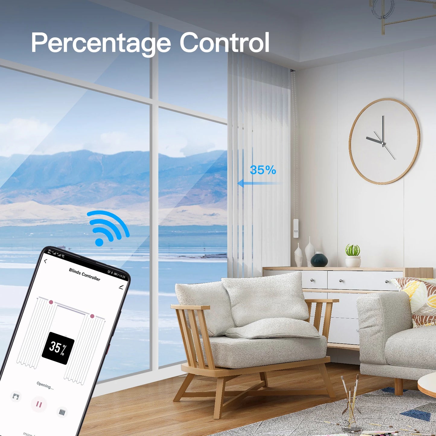 Smart Chain Roller Blind Motor – WiFi + Remote Control Kit