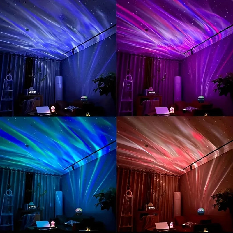 Northern Lights LED Starry Sky Projector – Remote Control Night Light for Home, Bedroom & Parties