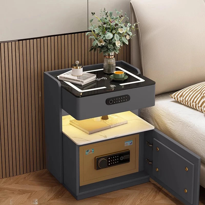 Nordic Smart Bedside Organizer – Trendy & Functional Console