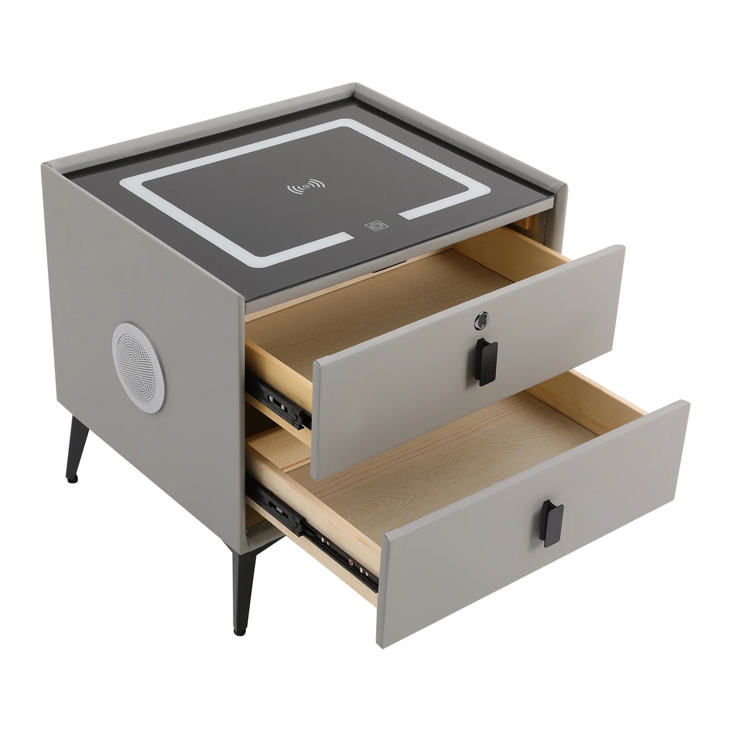 Smart LED Nightstand with Bluetooth & Wireless Charging