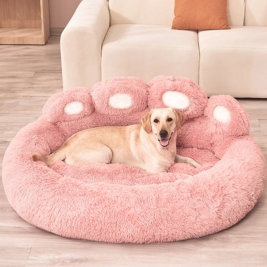 Fluffy Soft Pet Bed – Washable & Cozy for Cats & Dogs