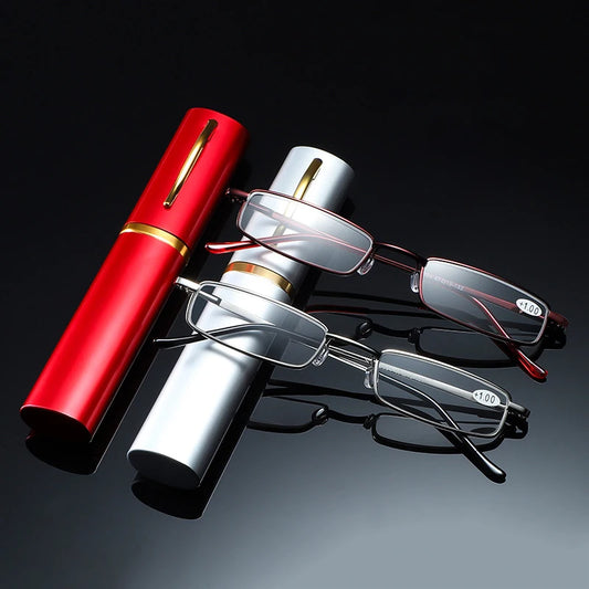 Mini Folding Reading Glasses with Case – +1.0 to +4.0