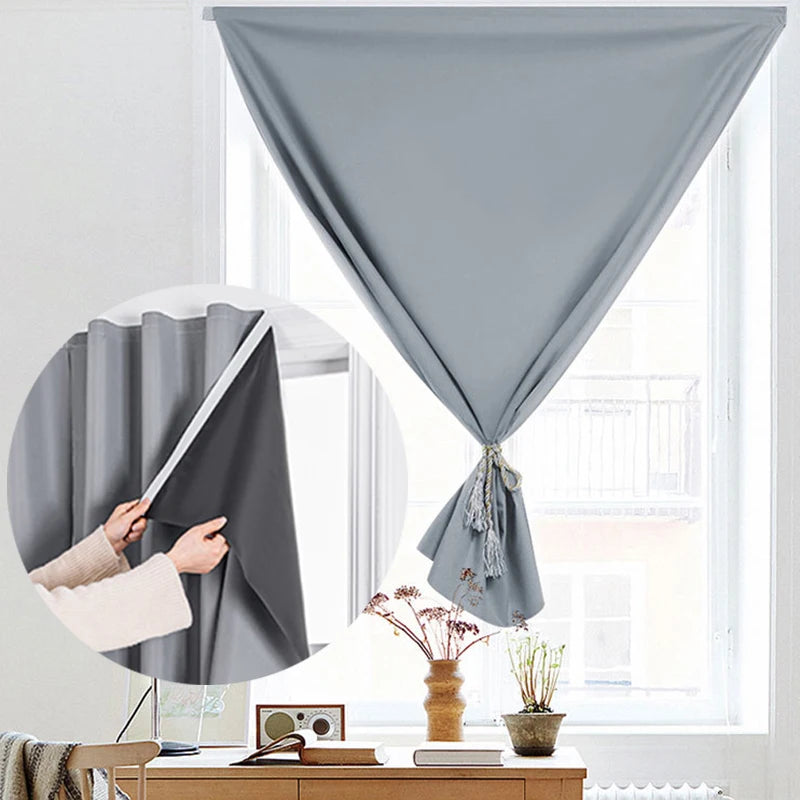 100% Blackout Self-Adhesive Curtains – No Drilling, Total Privacy