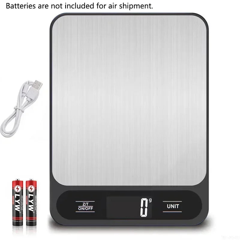 Smart Digital Kitchen Scale – USB Rechargeable & Waterproof