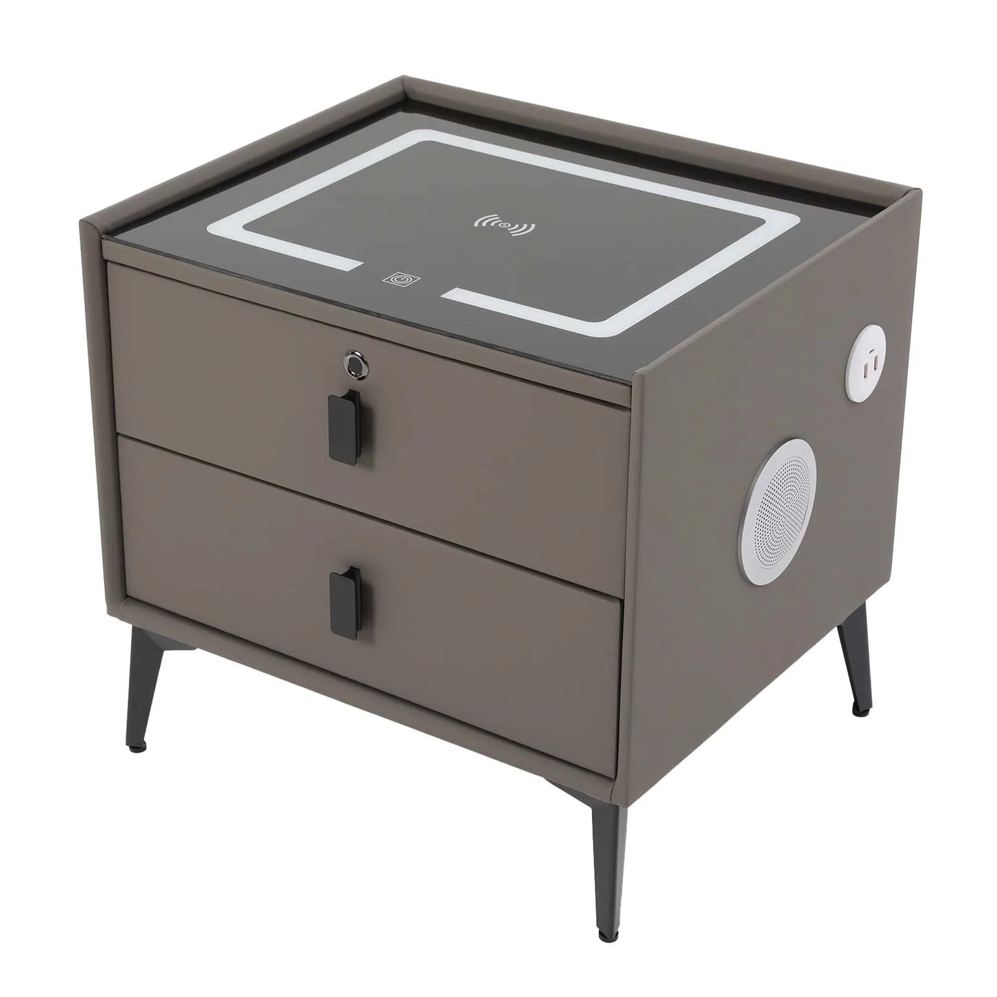 Smart LED Nightstand with Bluetooth & Wireless Charging