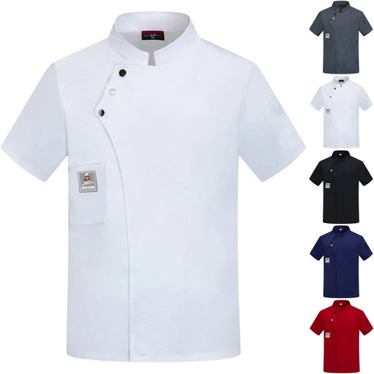 Breathable Chef Uniform – Unisex Short-Sleeve Summer Workwear